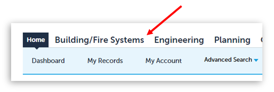Navigation bar showing Home